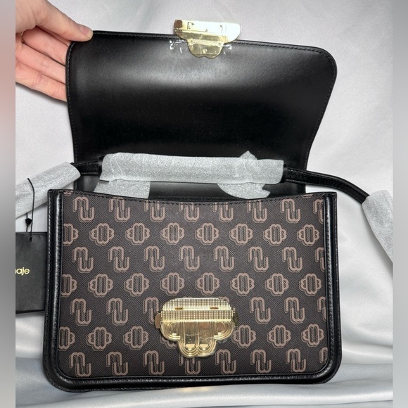 NWT MAJE Clover Canvas Bag with Leather Trim - Picture 5 of 17